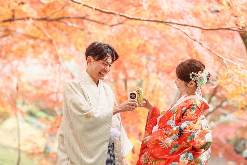 和装　京都紅葉　毘沙門堂