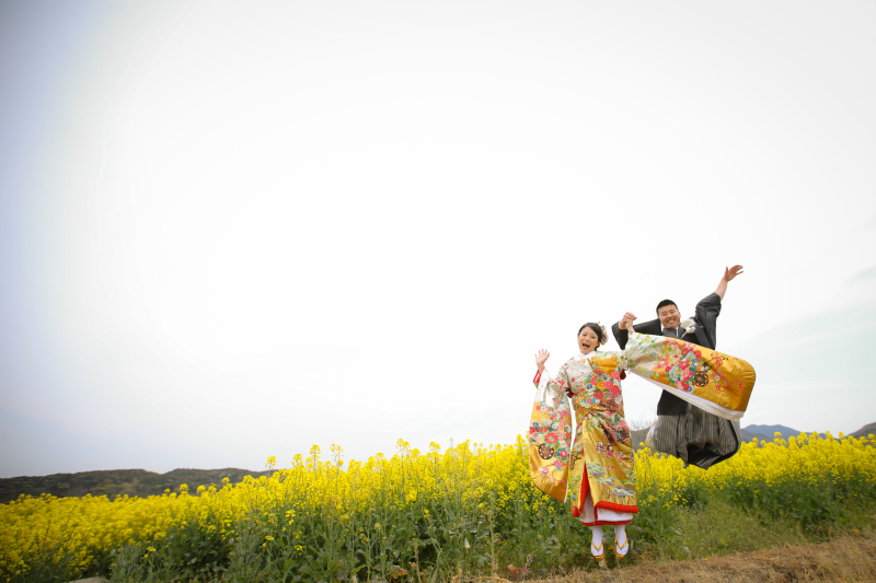 和装でジャンプ!