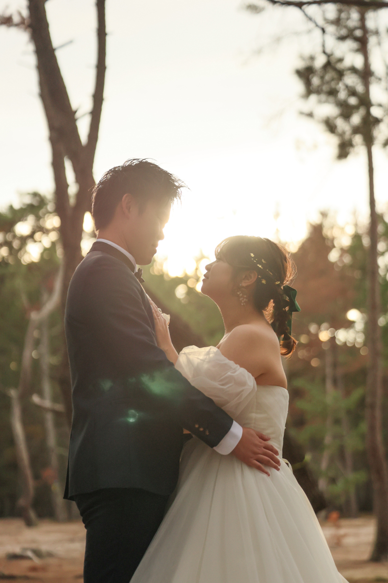 夕日に包まれて