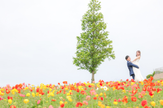 淡路花さじき　ウエディングフォトロケーション撮影