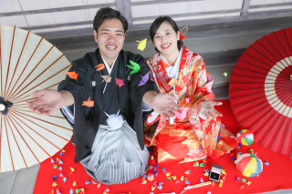 淡路　洲本神社&ビーチサンセット　和洋装ロケーション撮影