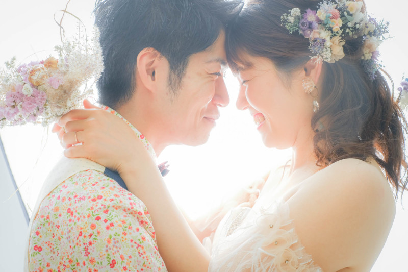 カジュアルに着替えて撮影