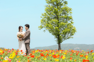 淡路花畑&明石大橋　ウエディングロケーション撮影