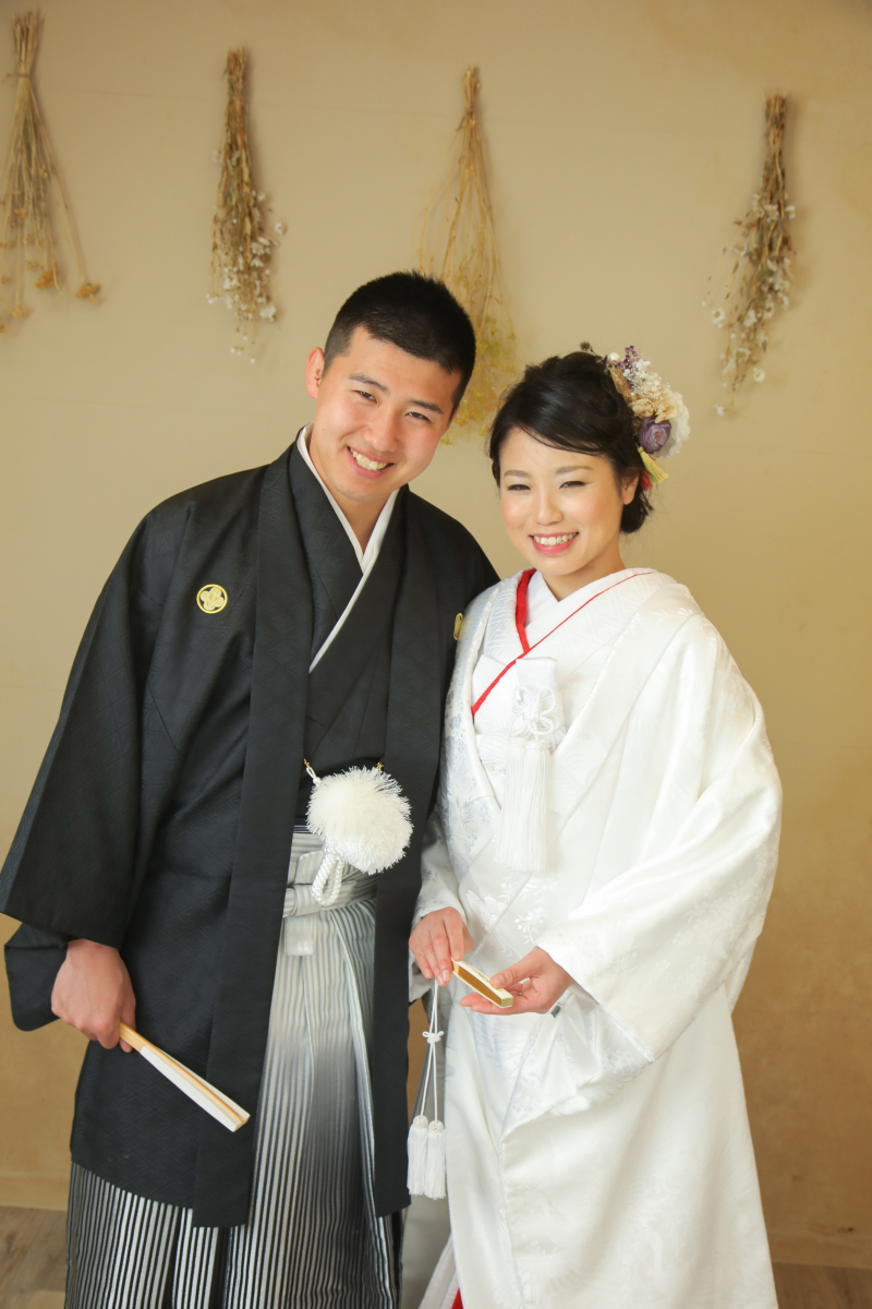 白無垢はスタジオ撮影で