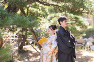 和洋装　神社・ビーチサンセット