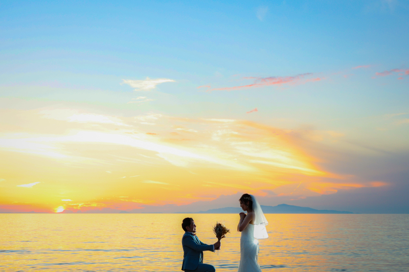 淡路 洲本神社&ビーチサンセット 和洋装ロケーション撮影