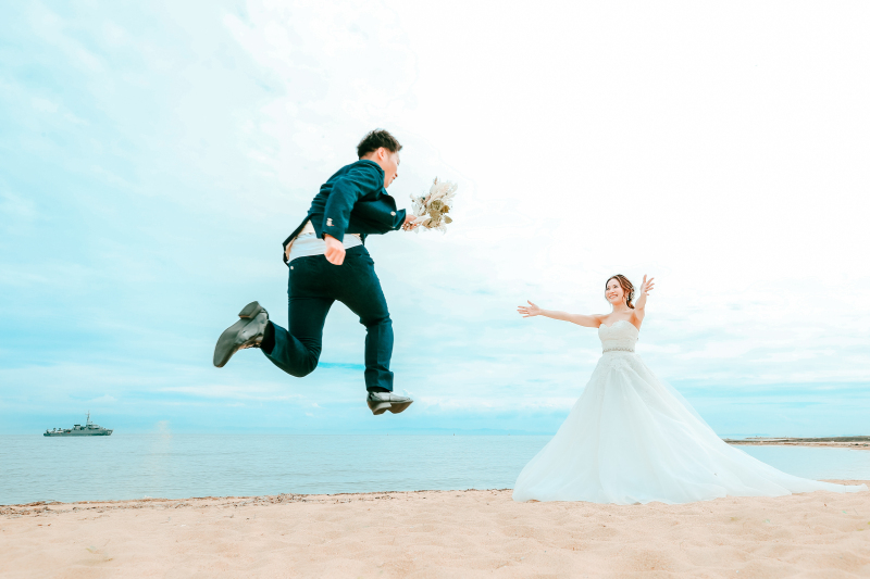 真っ青なビーチ