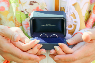 和洋装　ビーチ　神社