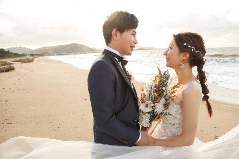 夕日に包まれて