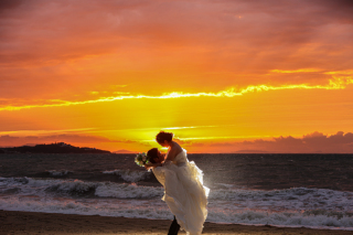 淡路島スタジオ&ビーチサンセット　ウェディングフォト