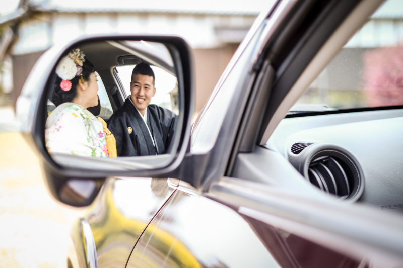 バックミラーに映る♡