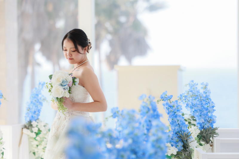 ブーケを見つめて