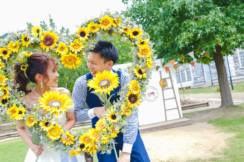 ハートのひまわり