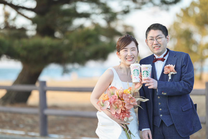 cadeauスタジオ・洲本八幡神社・ビーチ 和洋装撮影