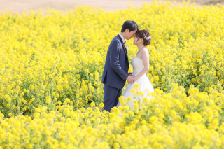 淡路花さじき・ビーチ　ウエディングロケション撮影