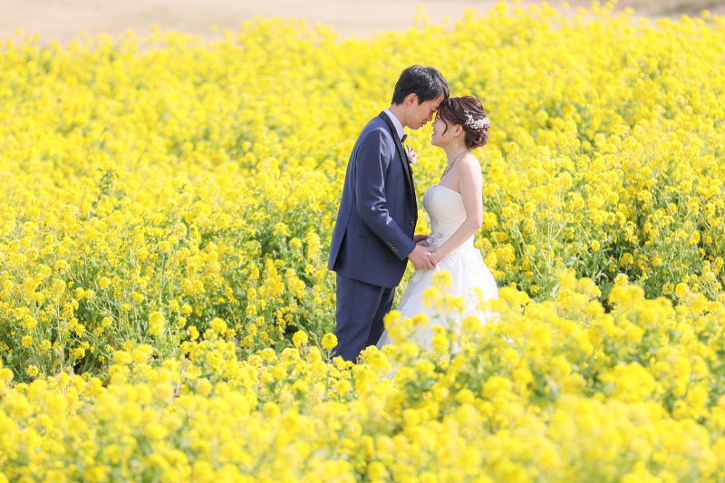 淡路花さじき・ビーチ ウエディングロケション撮影