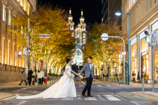 神戸ハーバーランド&旧居留地ナイトロケ　洋装ロケーション撮影