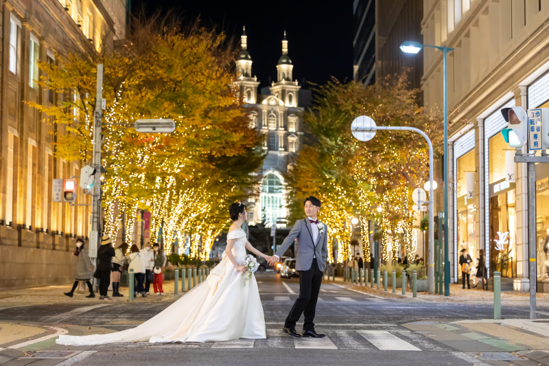 神戸ハーバーランド&旧居留地ナイトロケ 洋装ロケーション撮影