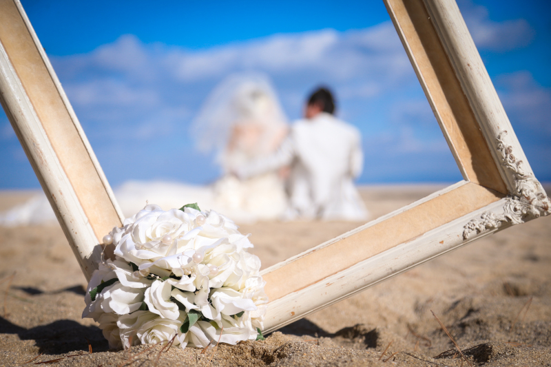 ウッドフレームはリゾートフォトアイテム