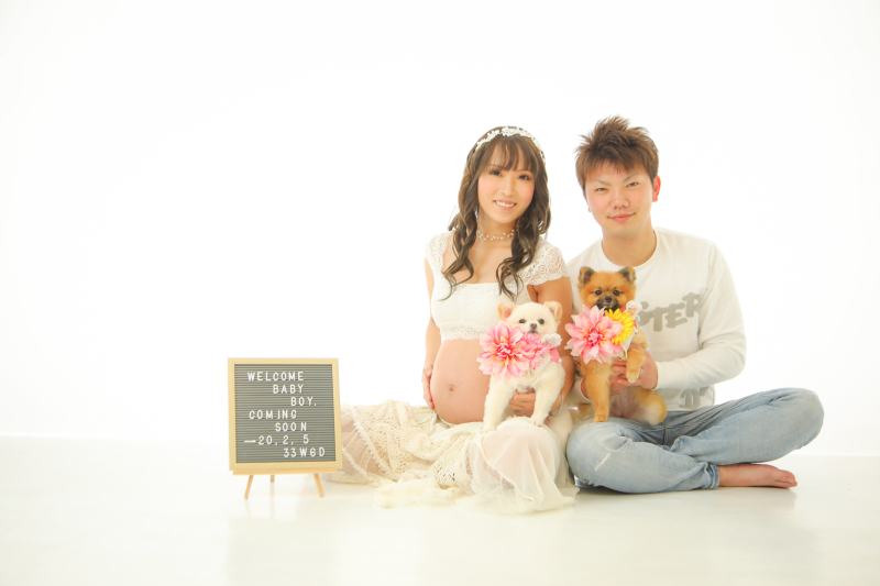 ワンちゃんとも一緒に撮影できるよ♡