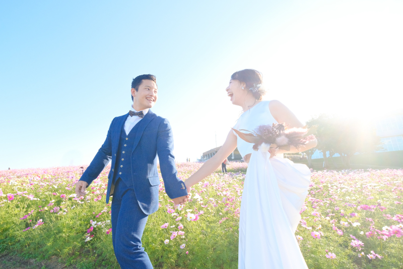 コスモス畑で♡