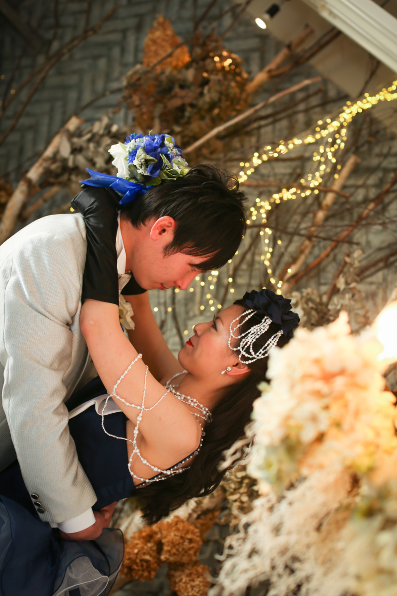 スタジオ撮影はカクテルドレスも