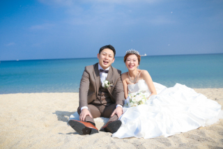 青い空と青い海