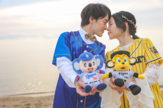 淡路島　ビーチサンセット　洋装撮影