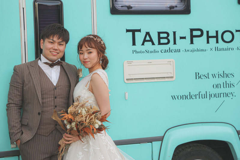 あわじ花さじき&ビーチサンセット ウェディングロケーション撮影