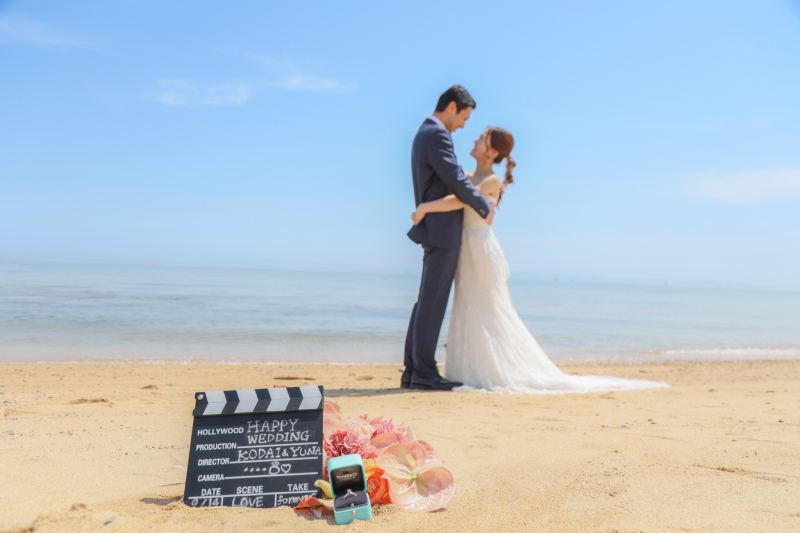 Tabi Photo Wedding®︎ -北野サロン&淡路島スタジオcadeau- _海で撮影できる