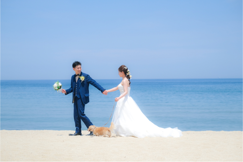 Tabi Photo Wedding®︎ -北野サロン＆淡路島スタジオcadeau- _ペットと一緒に撮影できる