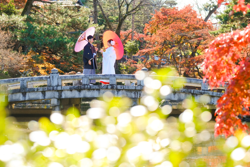 Tabi Photo Wedding®︎ -北野サロン&淡路島スタジオcadeau- _庭園で撮影できる