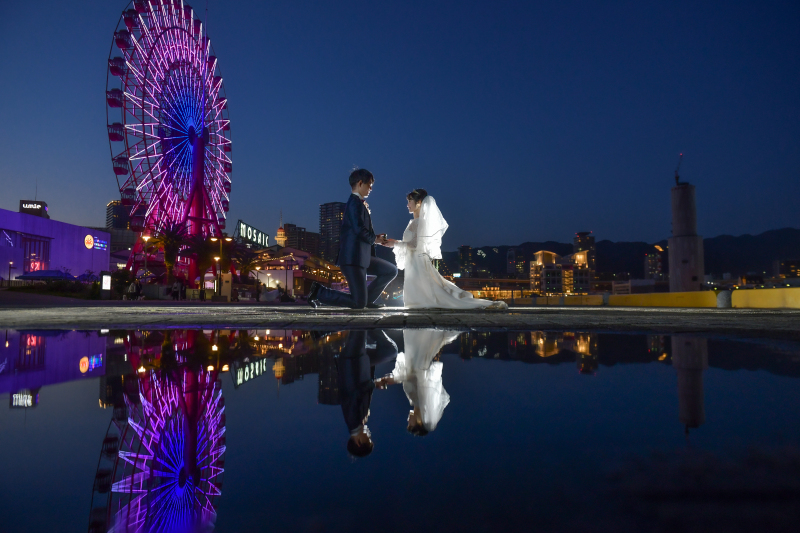 Tabi Photo Wedding®︎ -北野サロン＆淡路島スタジオcadeau- _夜景で撮影できる