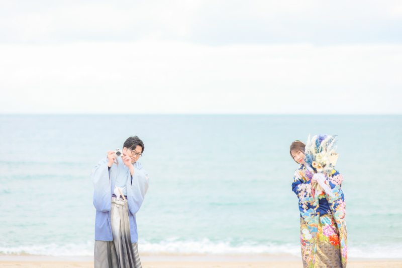 Tabi Photo Wedding®︎ -北野サロン&淡路島スタジオcadeau- _海で撮影できる