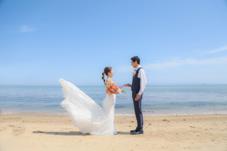 Tabi Photo Wedding®︎ -北野サロン＆淡路島スタジオcadeau- _海　ビーチ・岩場【日中＆サンセット】