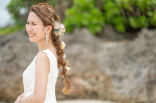 新婦ヘアチェンジ