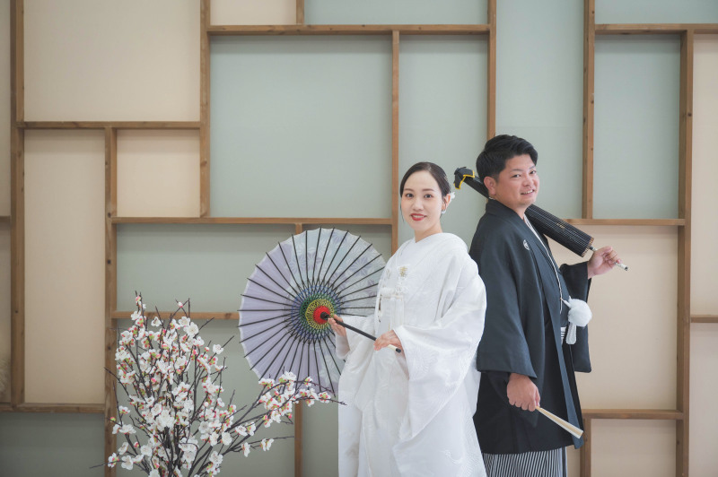 【和装スタジオ撮影プラン】白無垢&色打掛&紋付袴レンタル込みデータ50カット保障!