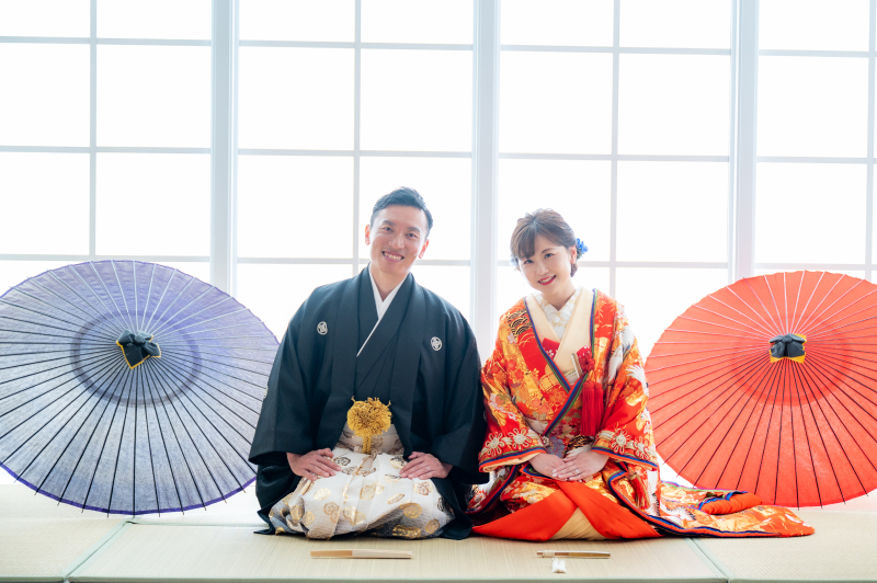 【和装スタジオ撮影プラン】白無垢&色打掛&紋付袴レンタル込みデータ50カット保障!