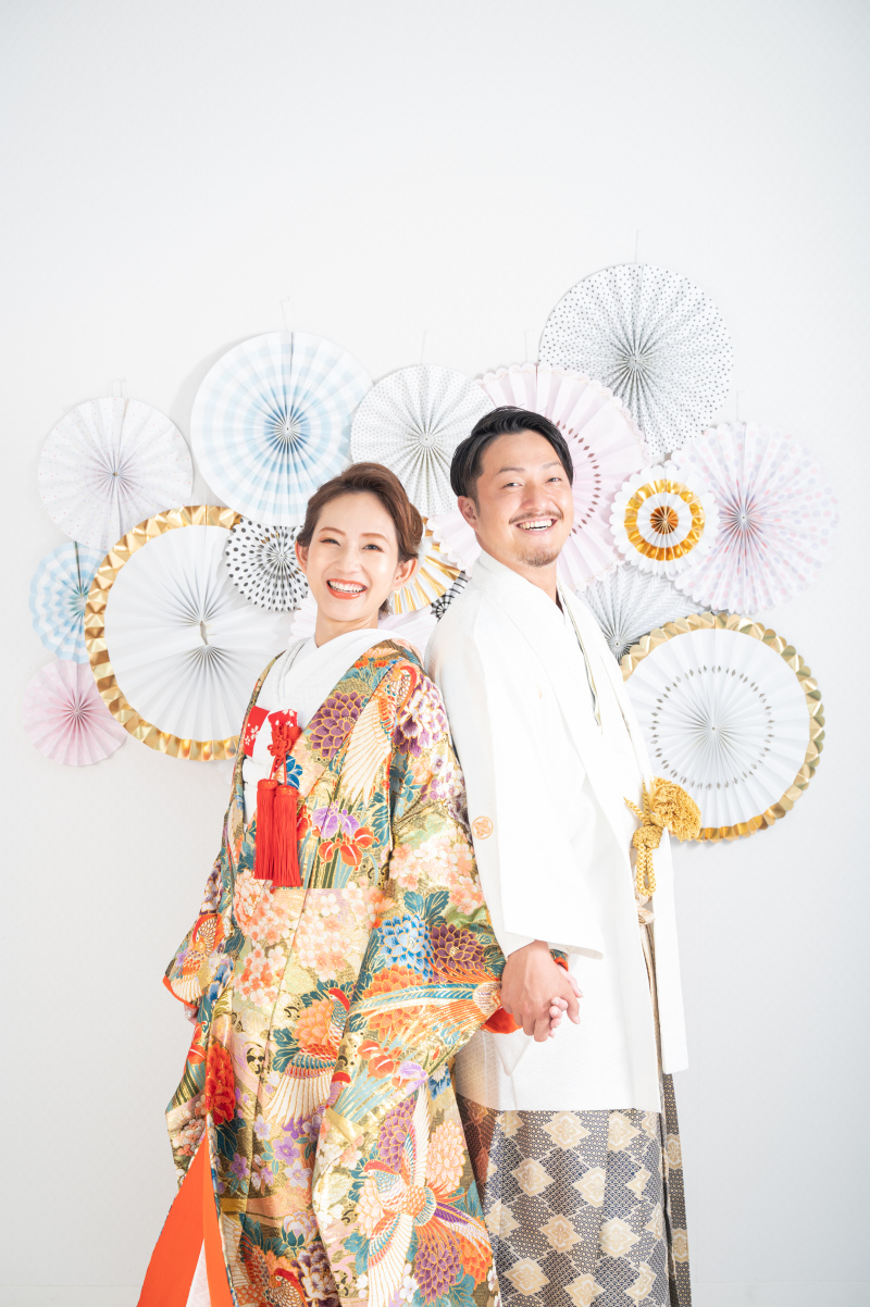 【和装スタジオ撮影プラン】白無垢&色打掛&紋付袴レンタル込みデータ50カット保障!
