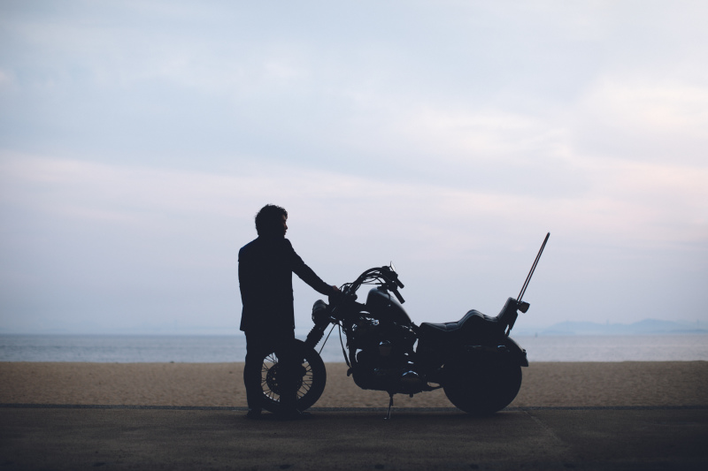 バイクと一緒に