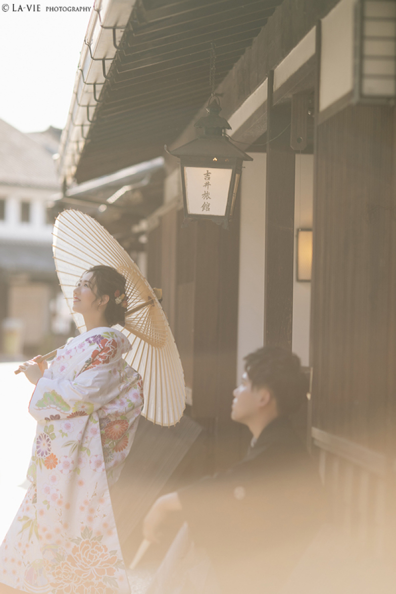 風情のある背景で