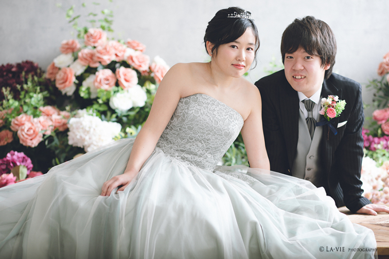 ２着目はカラードレス！