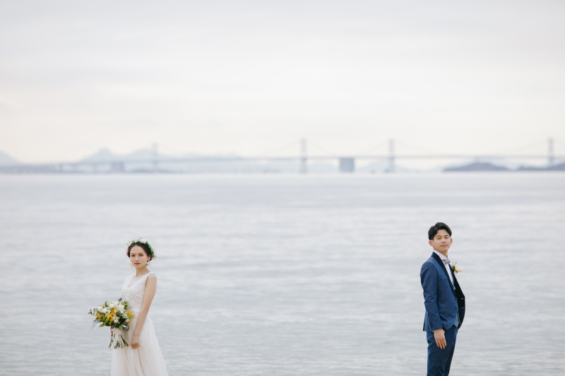 渋川海水浴場ロケ+スタジオ|洋装フォトプラン(洋装2着・美容・データ・出張料込)