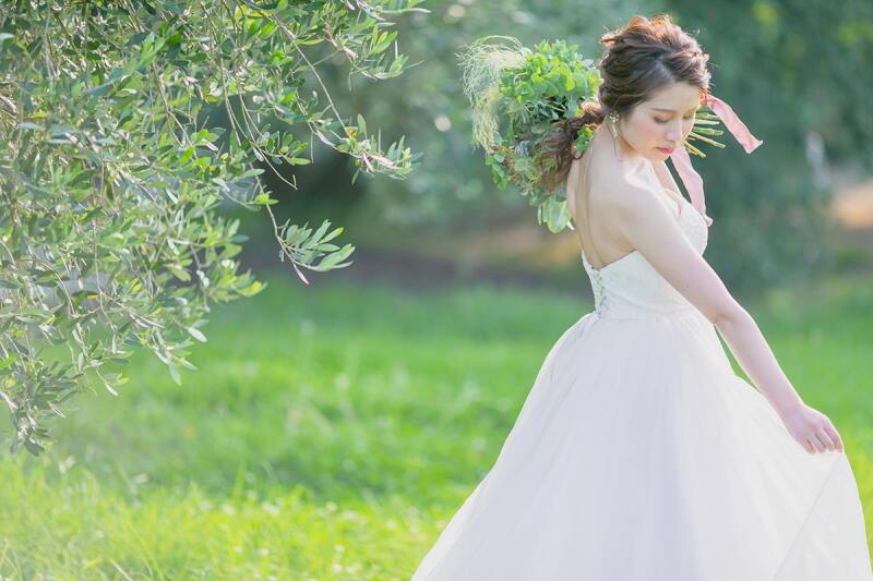 後楽園+牛窓オリーブ園|和洋装ロケーションフォトプラン(和洋装各1着・美容・全データ・出張料込)