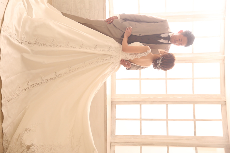 トレーンの広がりを生かした撮影