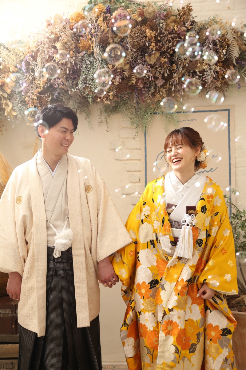 シャボン玉をつかって♡