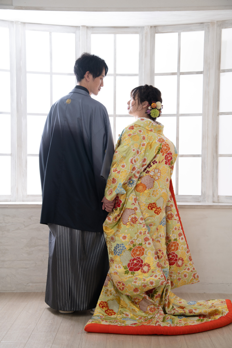 和装でのバックスタイル