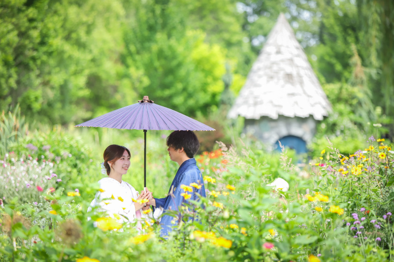 旭川　上野ファーム　和装ロケーションフォト