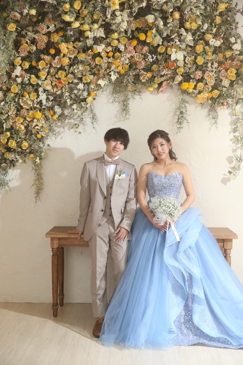 鮮やかなお花の背景でオシャレに撮影出来ます！