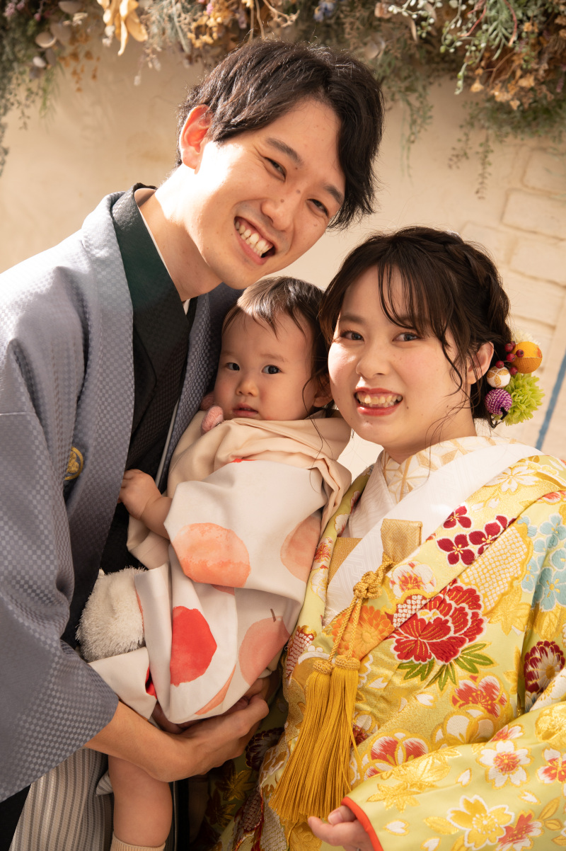 和装で家族撮影!